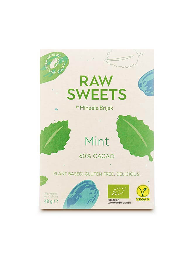 Raw Cacao bar Mint 48 g